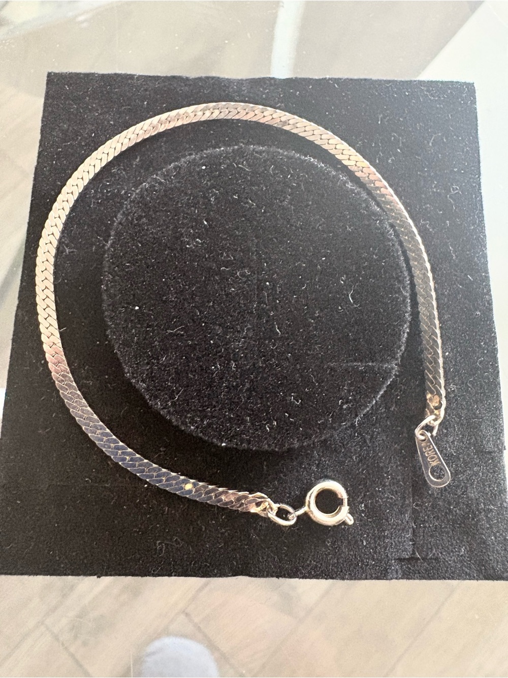 Sterling Silver Herringbone Chain Necklace - Sleek Silver Women’s Jewelry